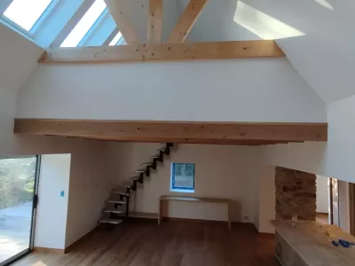 Solivage poutres apparentes près d’Auray